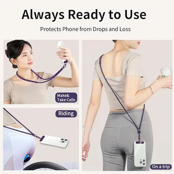 FlexGuard™ Universal Phone Lanyard Strap – Adjustable Crossbody