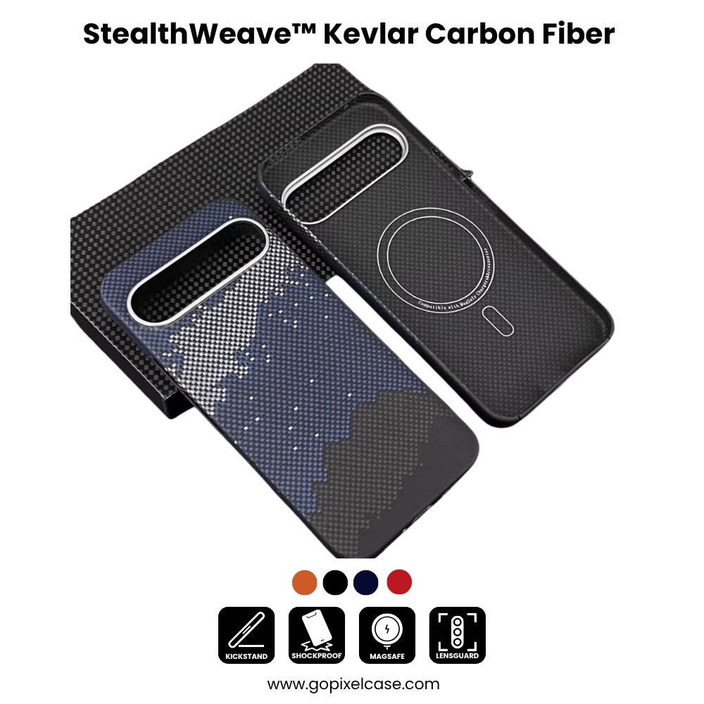 StealthWeave™ Kevlar Carbon Fiber Case for Google Pixel 10, 9 Pro XL