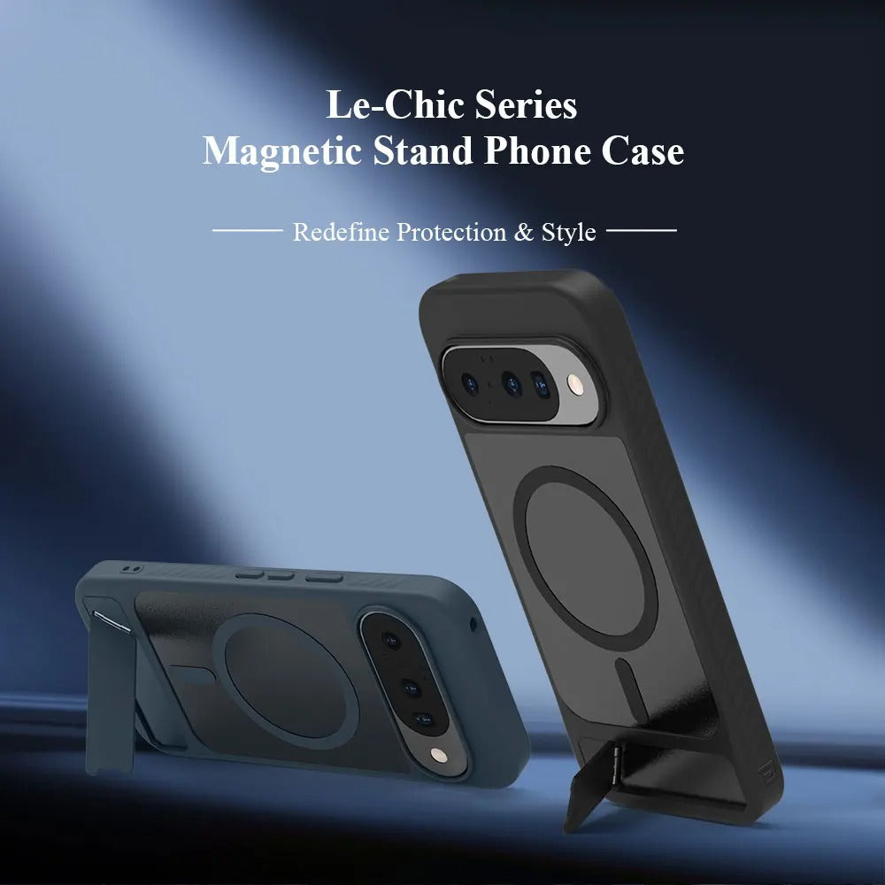 ClearStand Pixel – Transparent MagSafe Kickstand Case