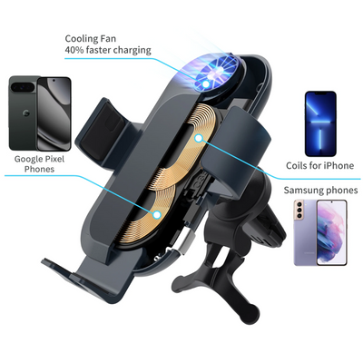 Dual Coil Wireless Car Charger For Google Pixel Series