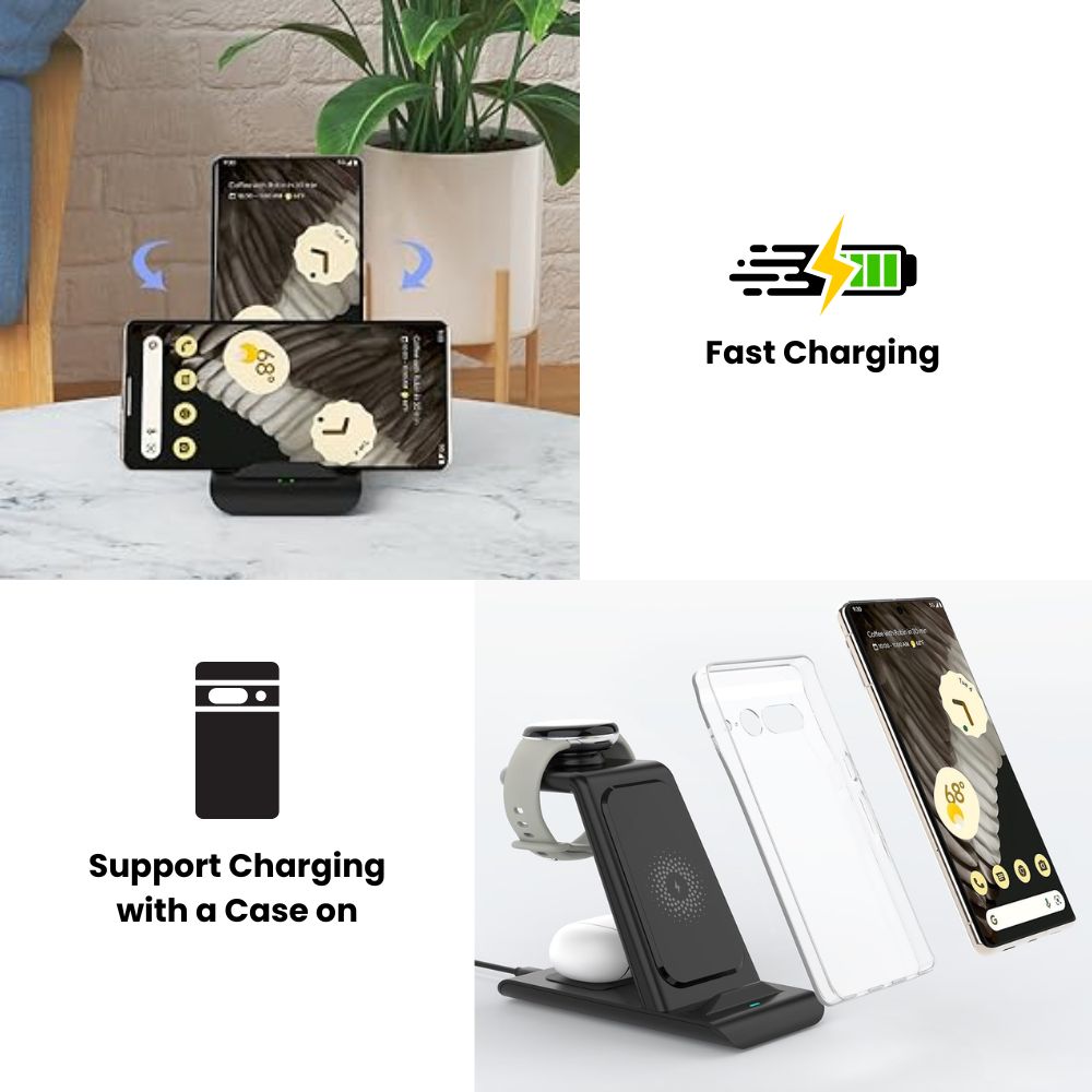 ChargeHub 3-in-1 Wireless Charger Charging Station for Pixel
