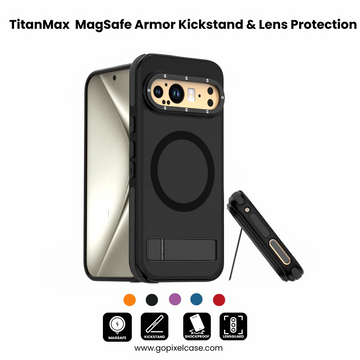 TitanMax Pixel 10, 9 Series MagSafe Armor Case with Kickstand & Lens Protection