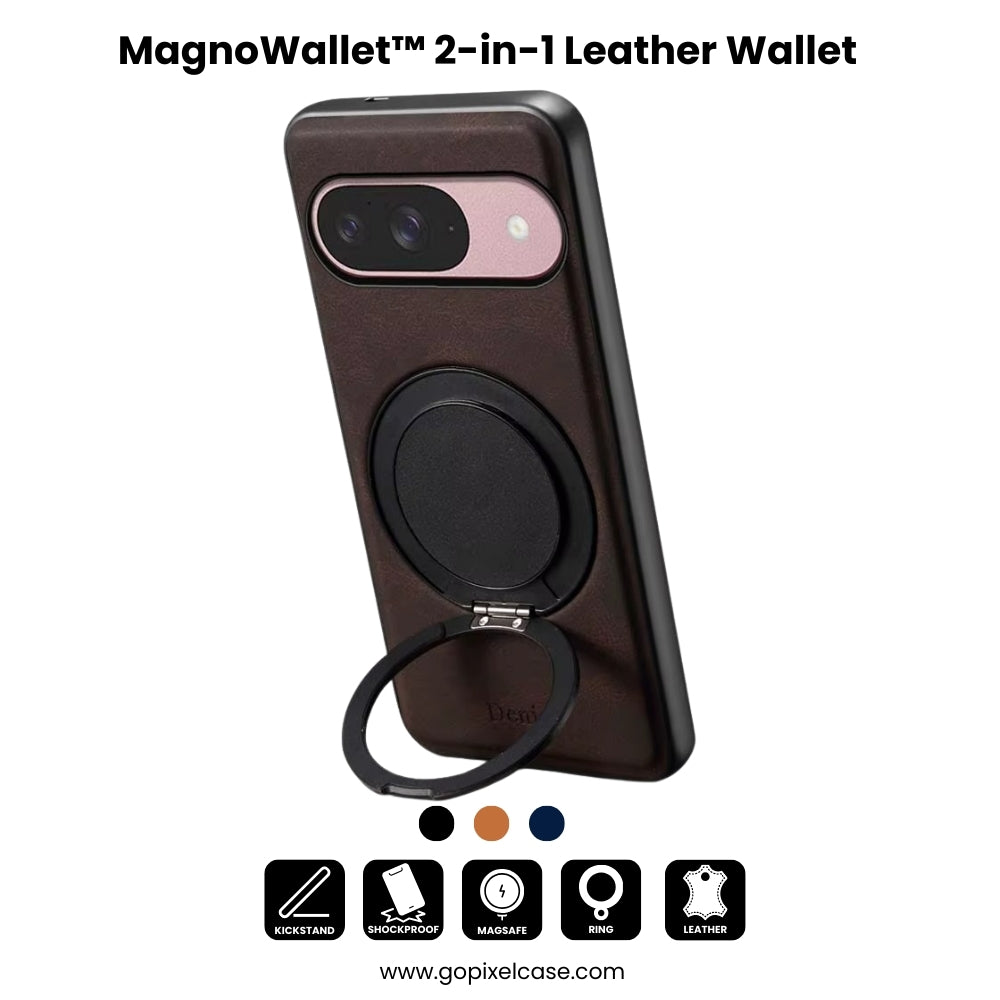 RetroRing™ MagSafe Leather Stand Case for Google Pixel Series