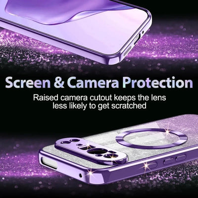 LumiShine Pixel – Gradient Glitter MagSafe Case
