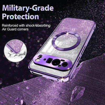 LumiShine Pixel – Gradient Glitter MagSafe Case