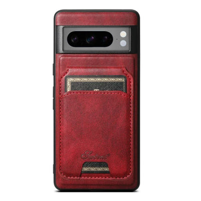 Red with wallet Leather Detachable Wallet Case with Kickstand & MagSafe