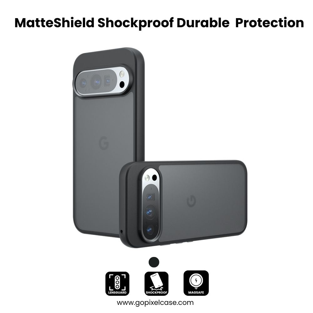 MatteShield Shockproof Case for Pixel 9, Pixel 9 Pro XL  Durable PC & TPU Protection