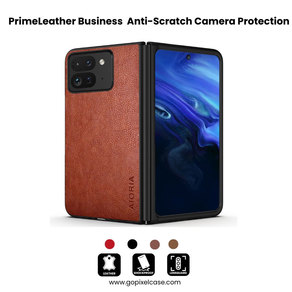 PrimeLeather Business Pixel 9 Pro Fold  Anti-Scratch & Camera Protection Case