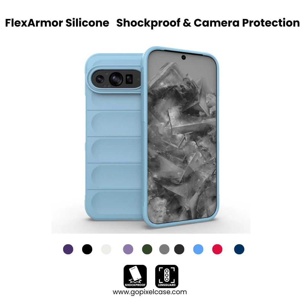 FlexArmor Silicone  Pixel 9 Shockproof & Camera Protection Case