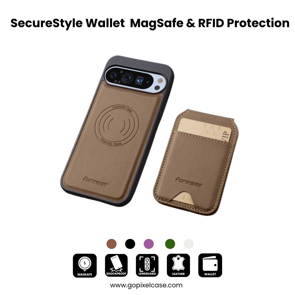 SecureStyle Wallet Case for Google Pixel 9, 8, 7 Pro XL - MagSafe & RFID Protection