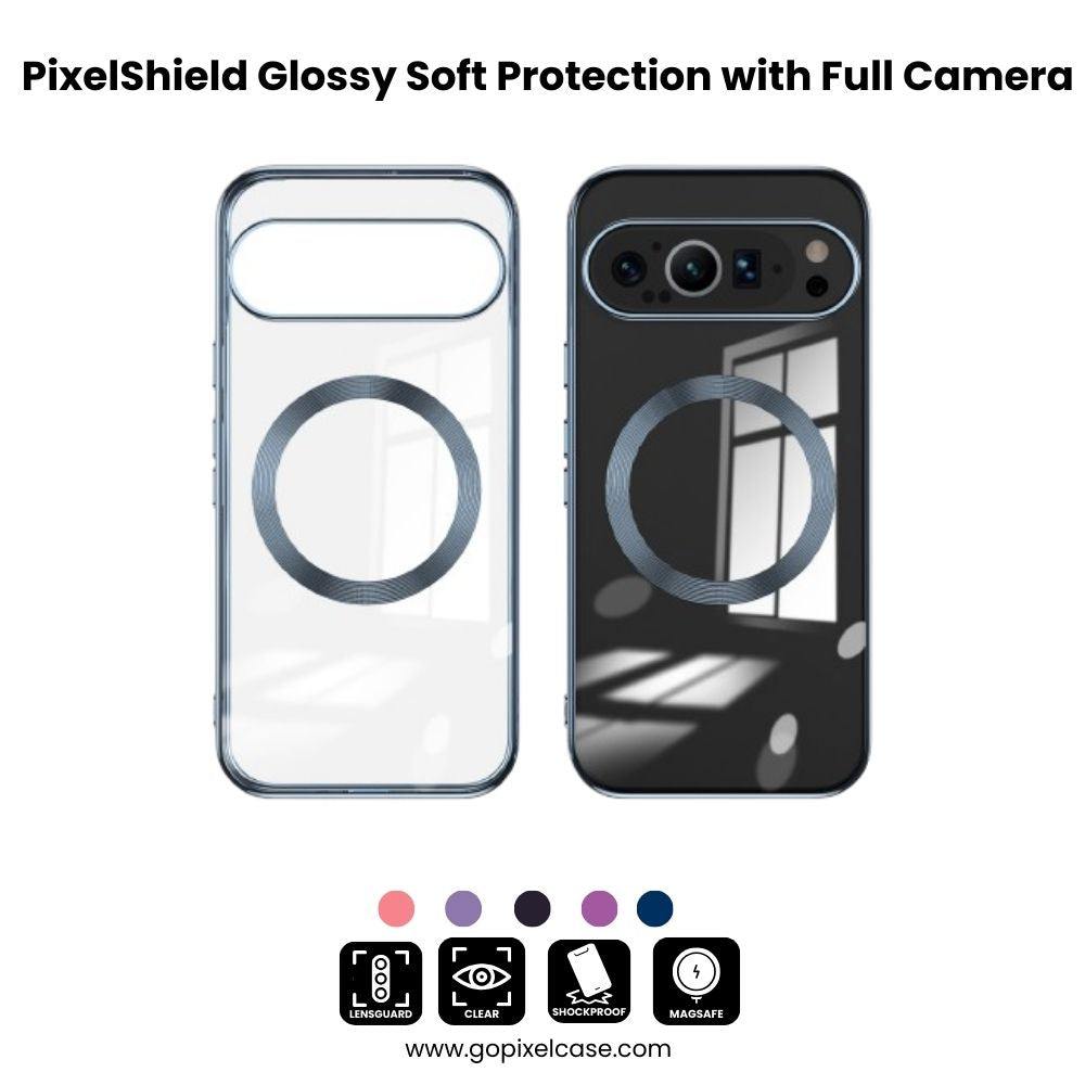 PixelShield Pixel 9, 8, 7 Glossy Soft Protection with Full Camera Case