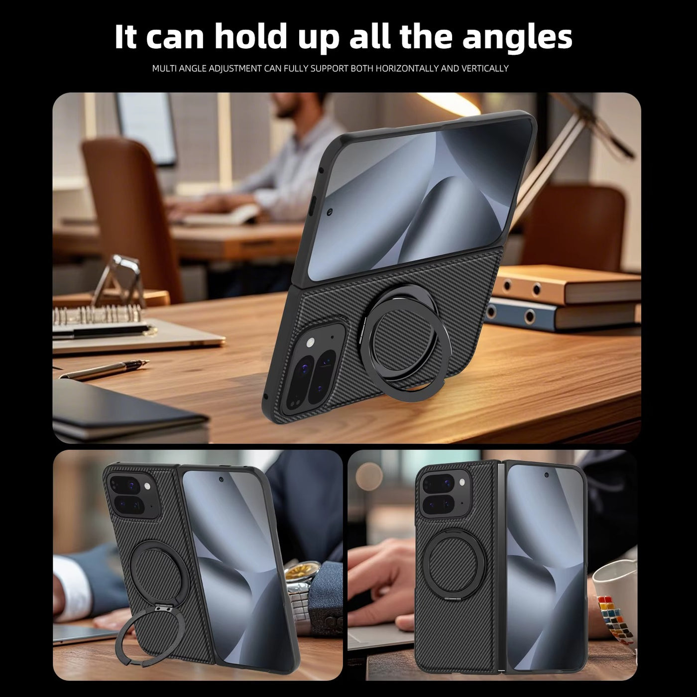 MagFlex™ Carbon Leather Ring Case for Pixel 10 Pro Fold