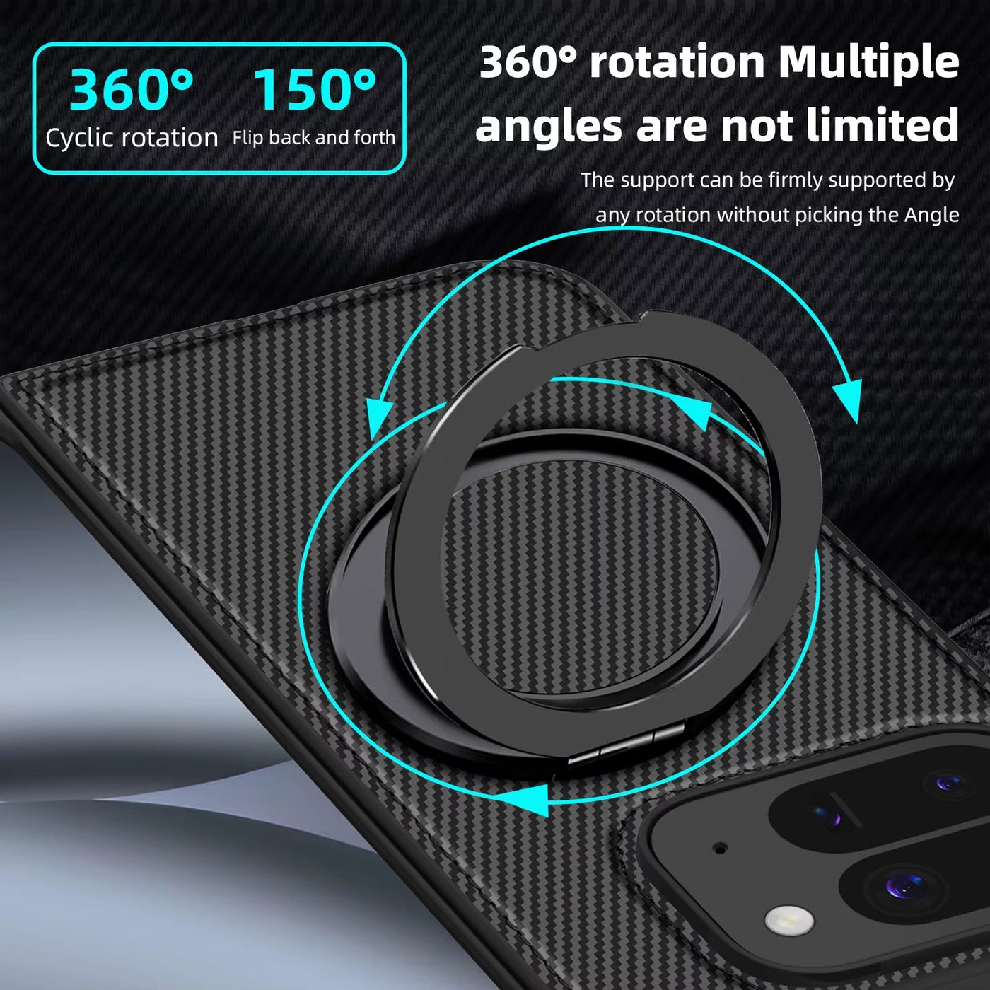 MagFlex™ Carbon Leather Ring Case for Pixel 10 Pro Fold