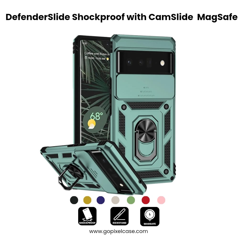 DefenderSlide Pixel 9 , 8 , 7 Military Shockproof Case with CamSlide