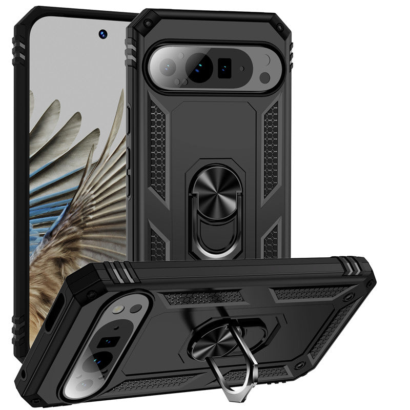 ArmorGuard Pixel 9 Shockproof Magnetic Ring Case with Kickstand