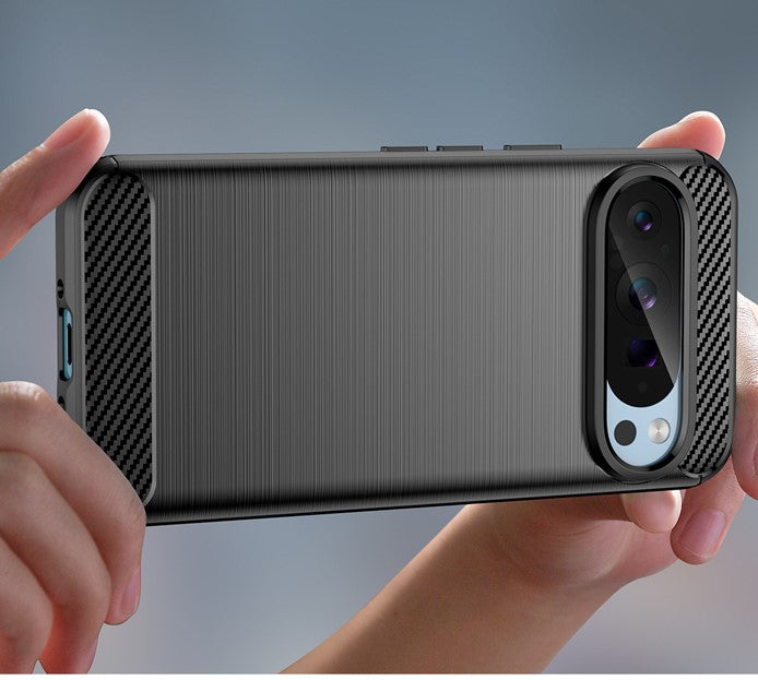 Carbon Fiber Shockproof Case for Pixel 9 Pro, Pixel 9 Pro XL - Drop Protection & Soft TPU