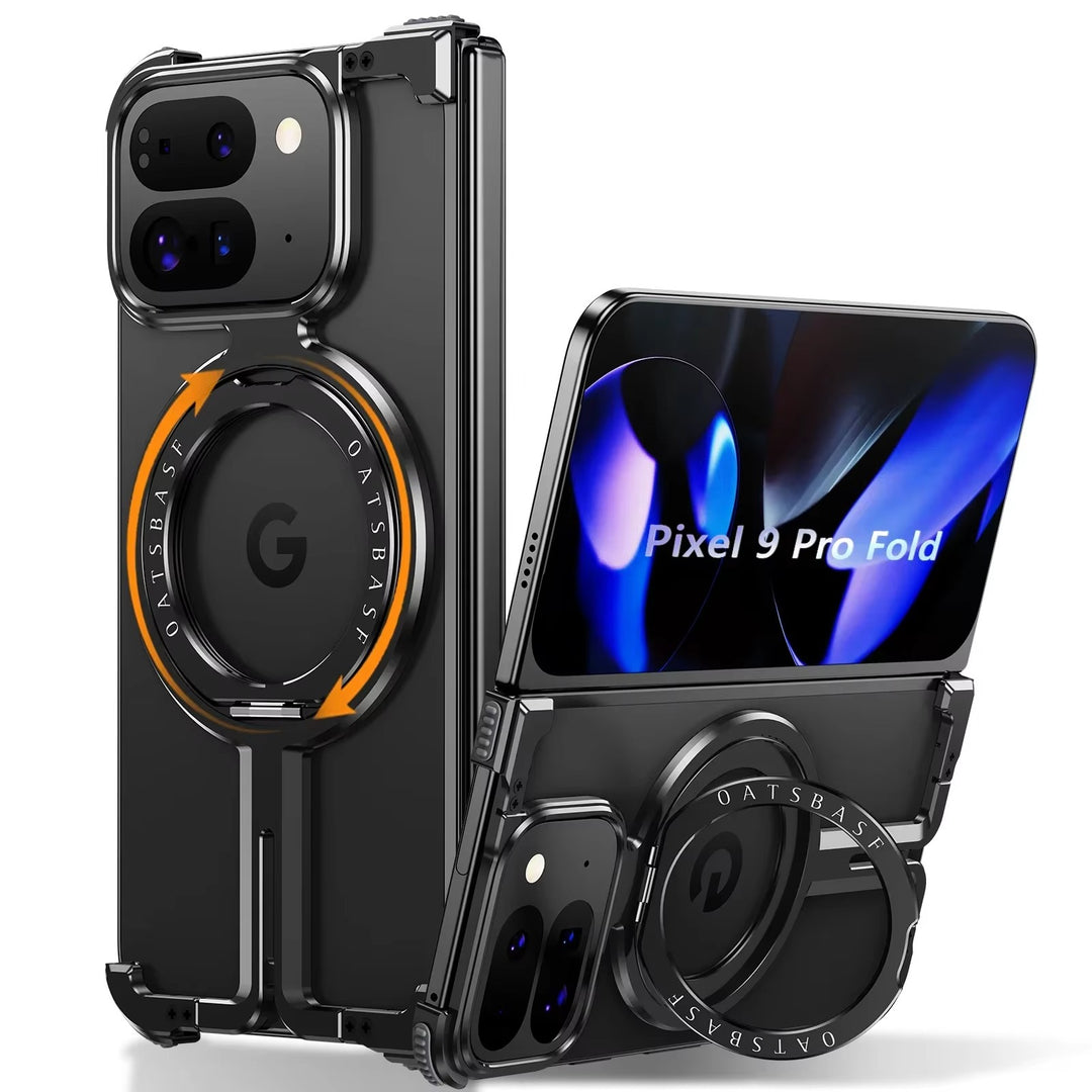 Coque Magnétique Aluminium Pour Google Pixel 9 Pro XL - Design Frameless Ultra Slim - Support Magnétique Intégré - Neuf
