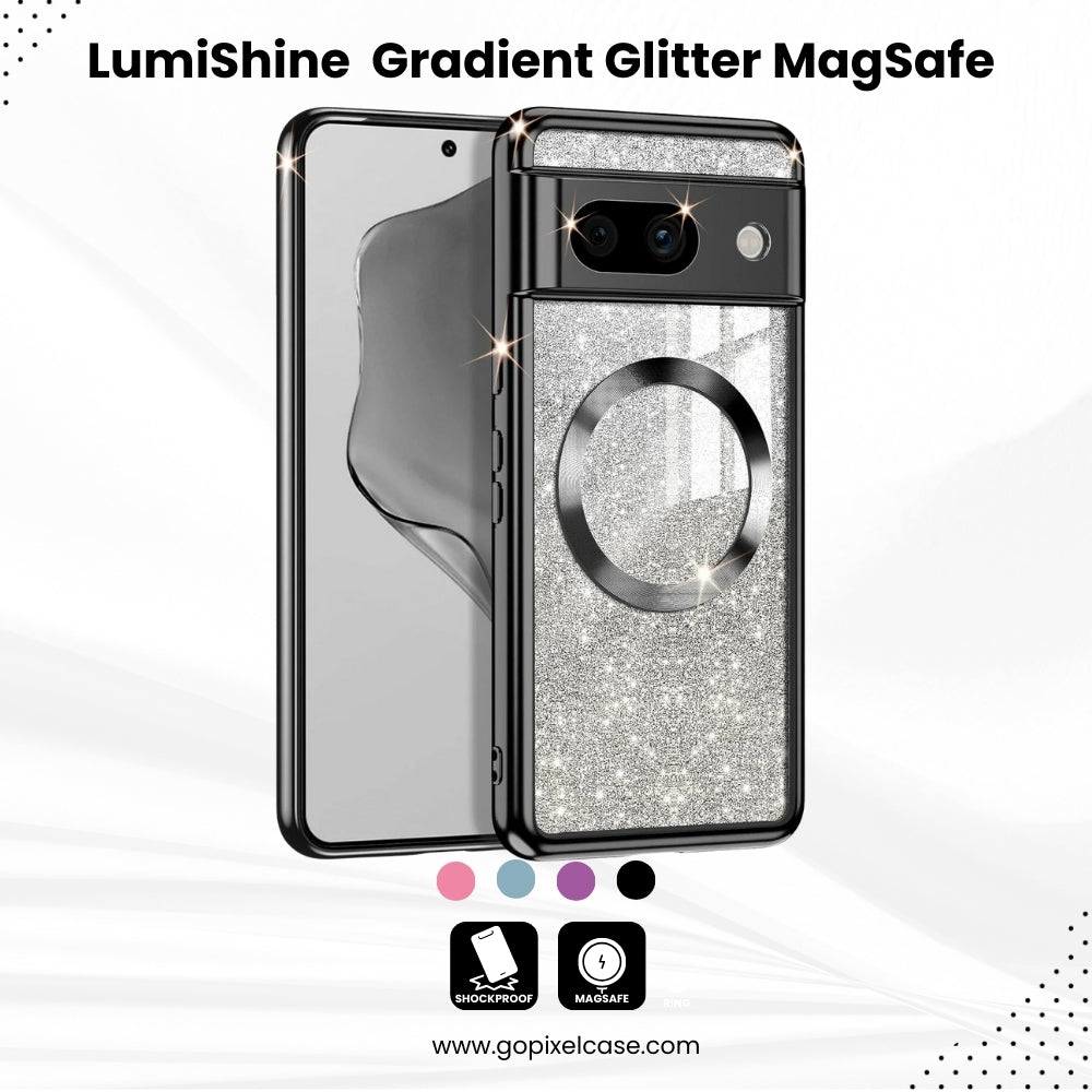 LumiShine Pixel – Gradient Glitter MagSafe Case