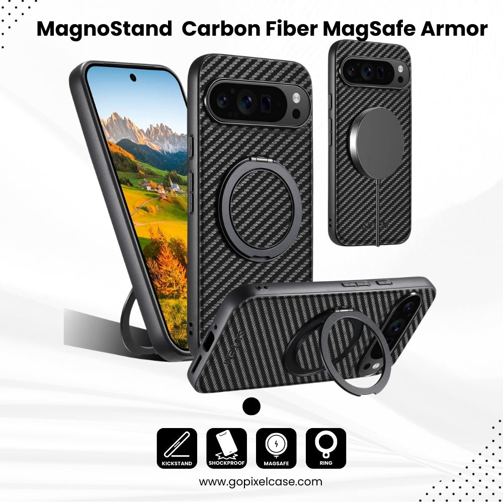 MagnoStand Pixel  10, 9 – Carbon Fiber MagSafe Armor