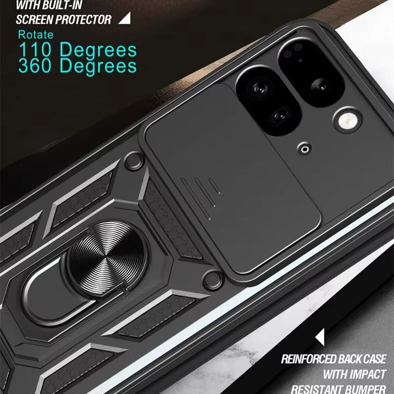 TitanRing Pixel Fold – Armor Shockproof Magnetic Stand Case