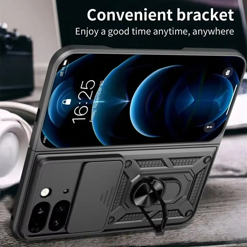 TitanRing Pixel Fold – Armor Shockproof Magnetic Stand Case