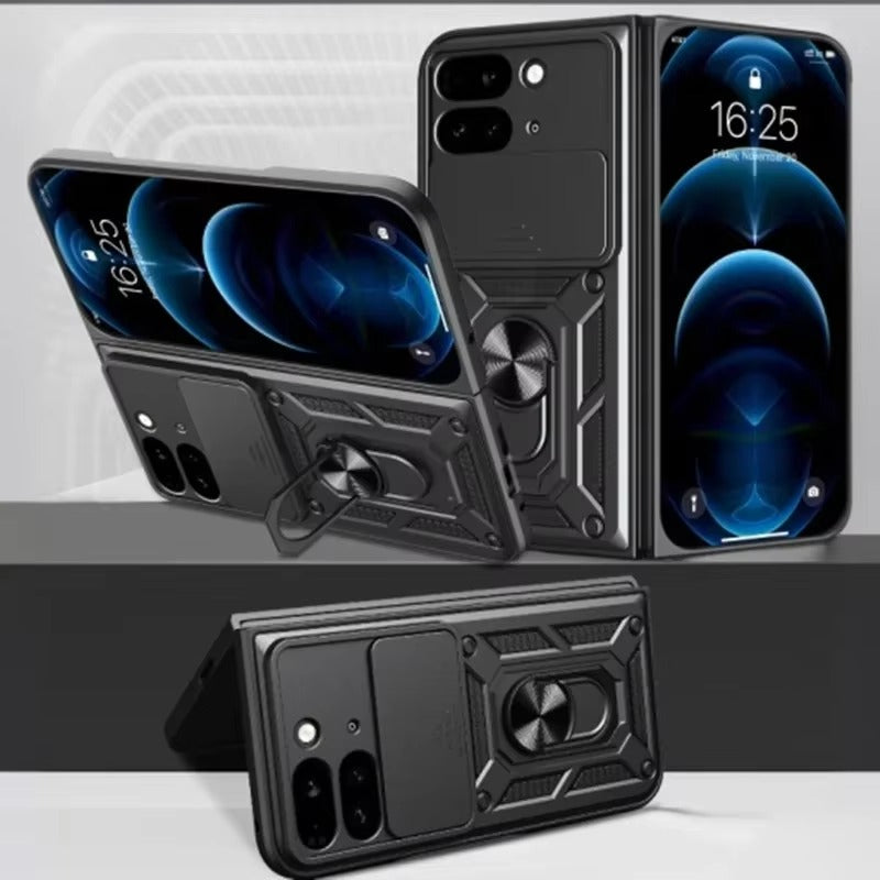 TitanRing Pixel Fold – Armor Shockproof Magnetic Stand Case