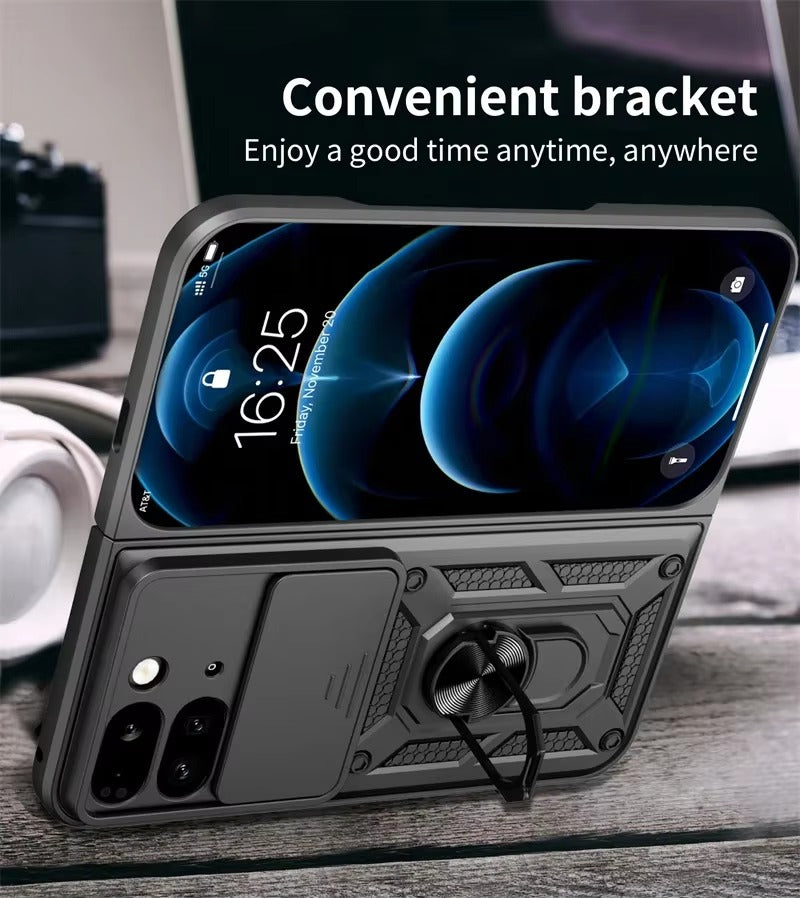 TitanRing Pixel Fold – Armor Shockproof Magnetic Stand Case
