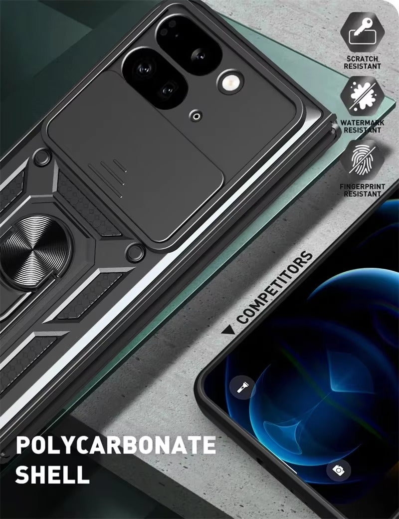 TitanRing Pixel Fold – Armor Shockproof Magnetic Stand Case