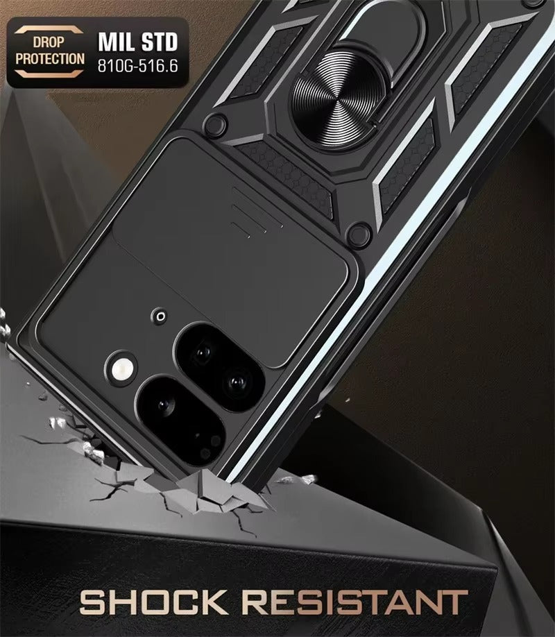 TitanRing Pixel Fold – Armor Shockproof Magnetic Stand Case