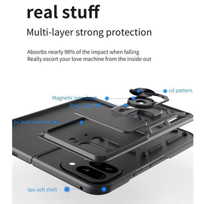 TitanRing Pixel Fold – Armor Shockproof Magnetic Stand Case